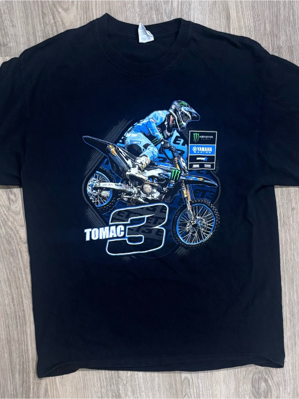 Eli Tomac #3 Monster Energy Yamaha Star Racing T-Shirt Mens XL SMX Motocross